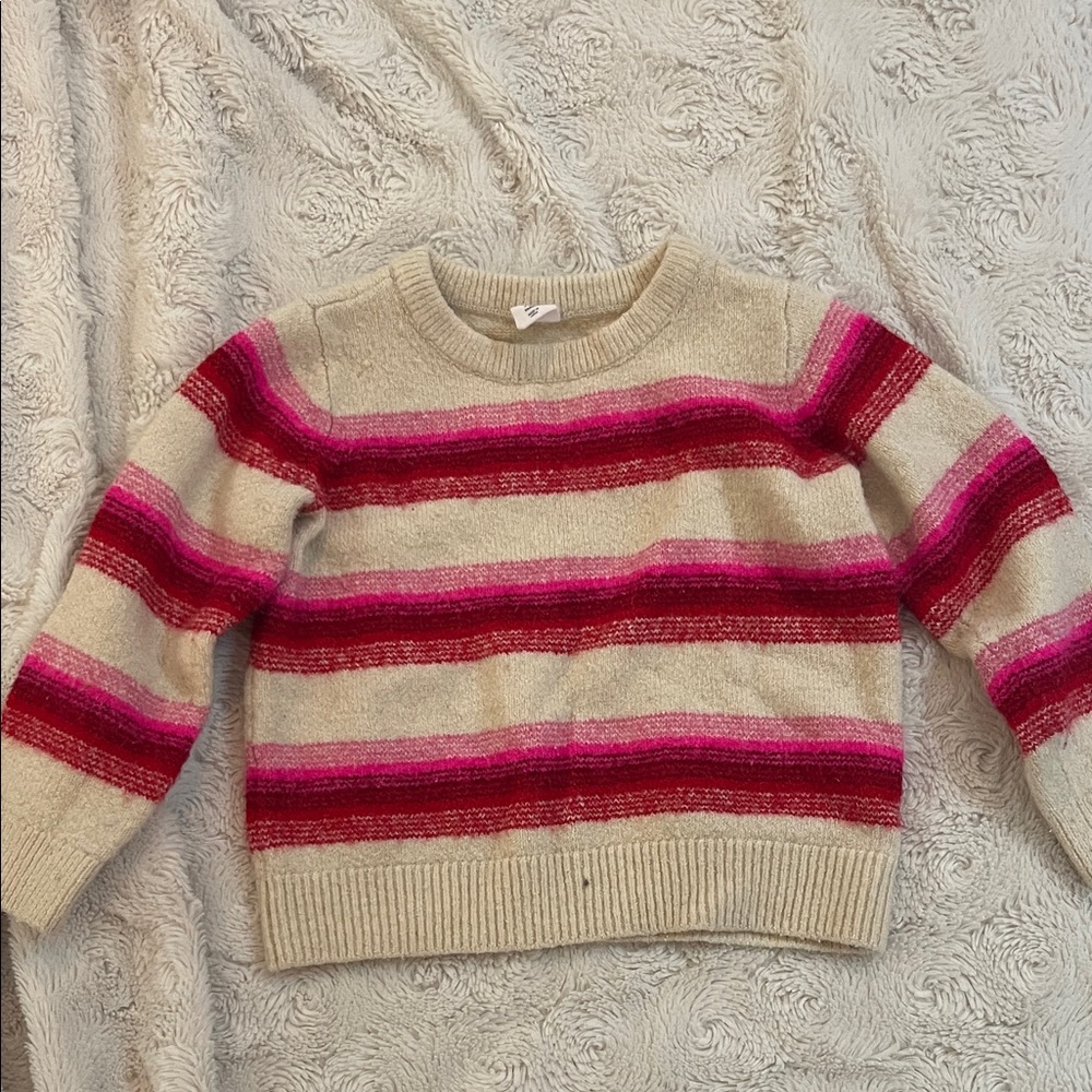 GAP toddler Sweater with Pink and Red Stripes